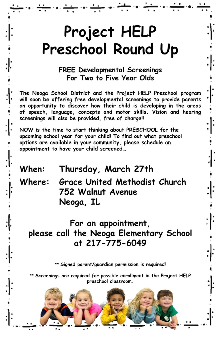 Preschool Round Up information