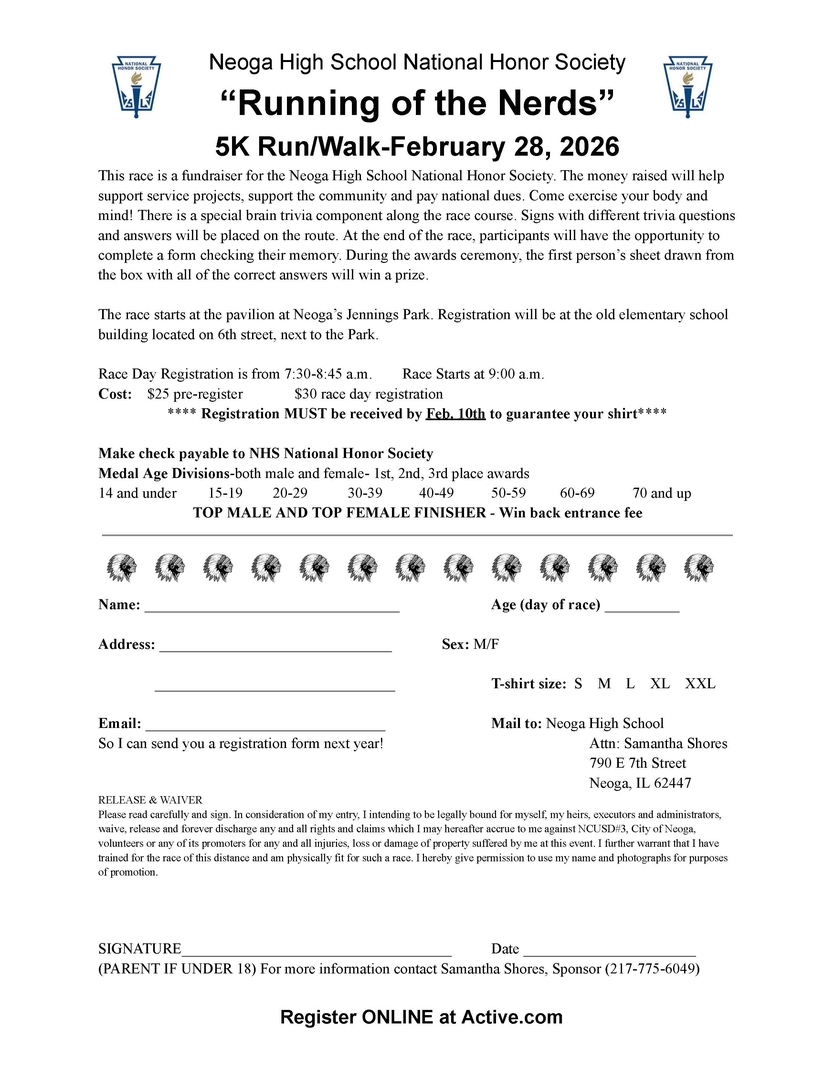 5k Registration Form