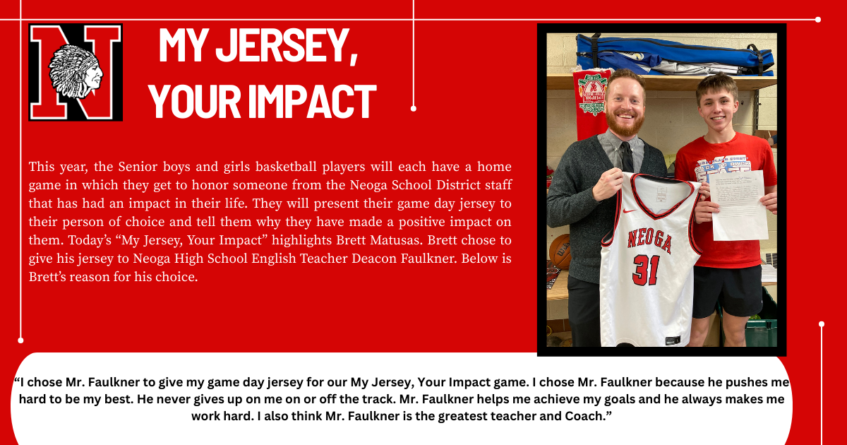 Student Handing Off Jersey