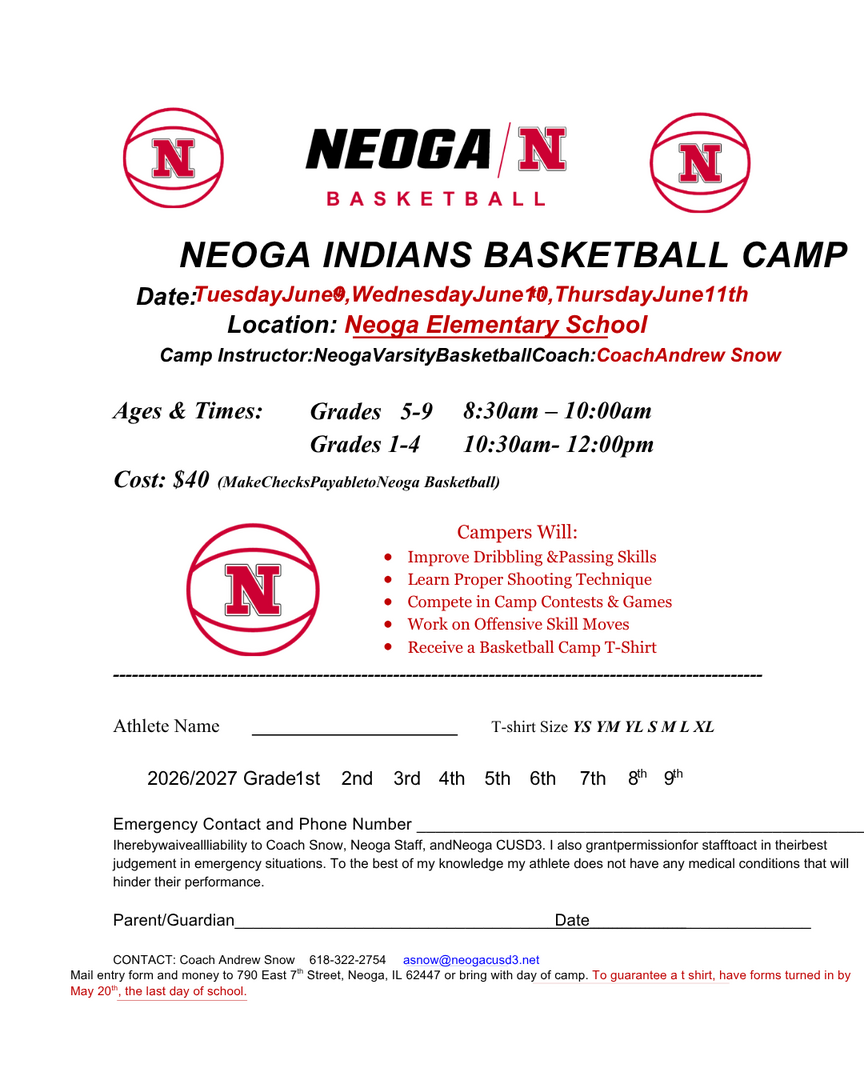 Indians Basketball Camp